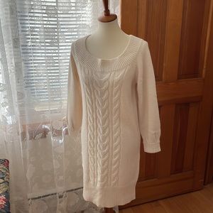 FINAL PRICE - Cream sweater dress, Size Large